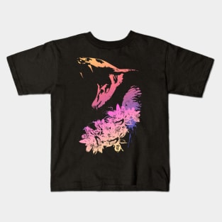 Cobra and Flowers - Cream Kids T-Shirt